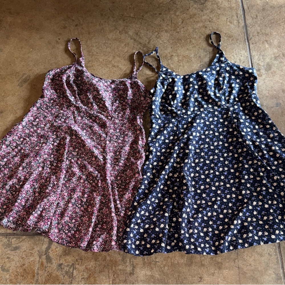Vintage La Belle Floral Dress Set bundle - Pink and Blue - Large